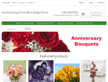 Tablet Screenshot of harrisonburgflorist.com